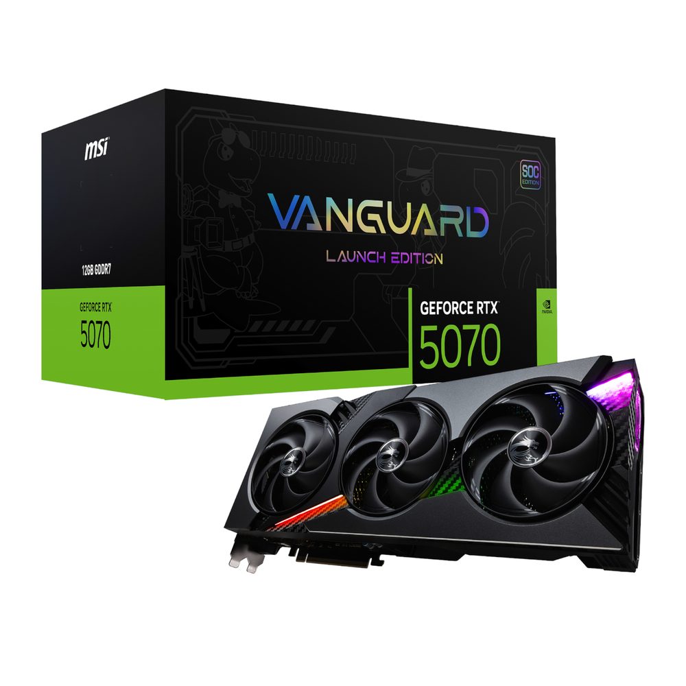 MSI Nvidia GeForce RTX 5070 Vanguard SOC LE 12GB GDDR7 Graphics Cards