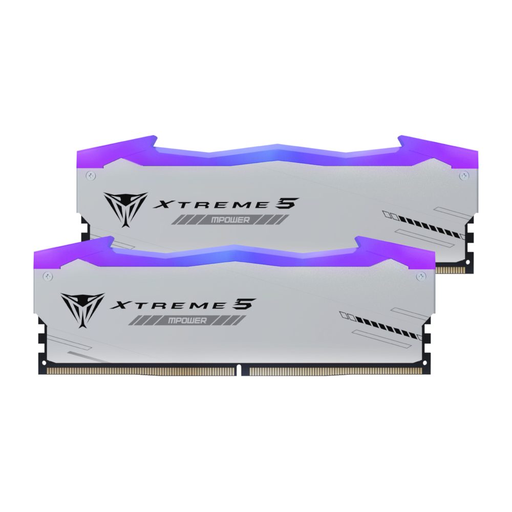 Patriot Viper Xtreme 5 MPOWER 32GB(2x16GB) 6000MHz DDR5 Desktop Gaming Memory Silver RGB