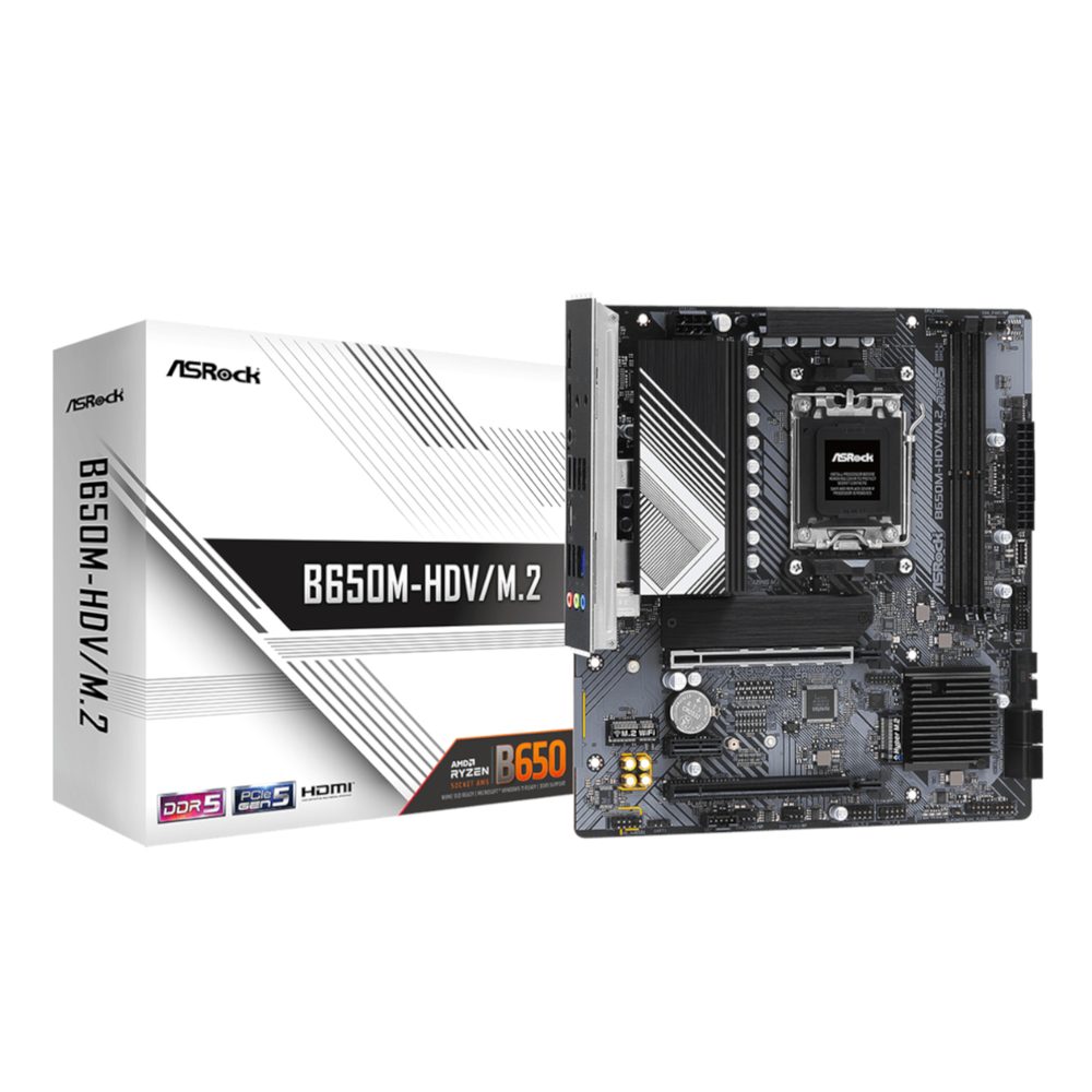 ASRock B650M-HDV/M.2 AMD AM5 MATX Gaming Motherboard