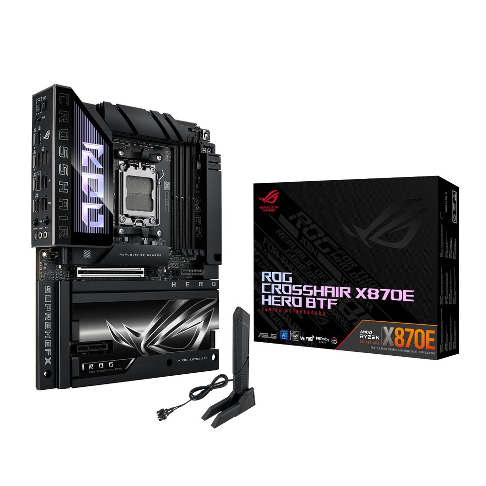 ASUS ROG CROSSHAIR X870E HERO BTF AM5 ATX Gaming Motherboard