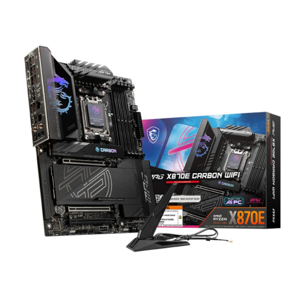 MSI MPG X870E CARBON WIFI AMD AM5 ATX Gaming Motherboard