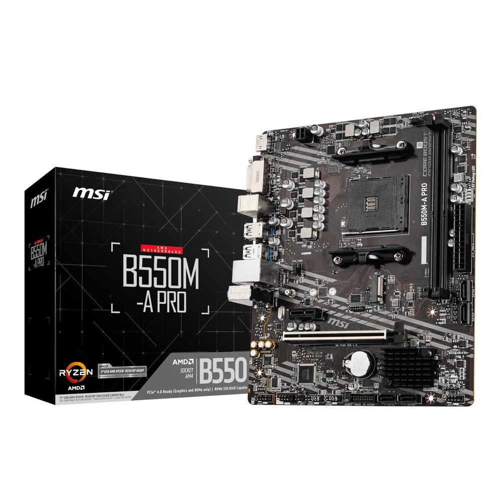MSI PRO B550M-A PRO AMD AM4 MATX Gaming Motherboard