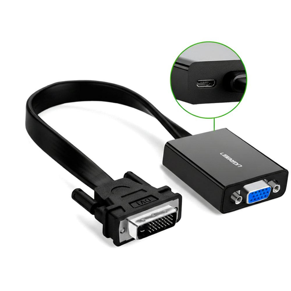 UGREEN DVI(24+1) Male To VGA Female Active Converter