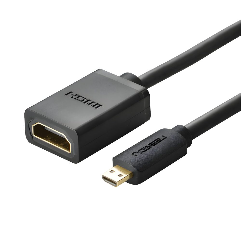 UGREEN Micro HDMI Male to HDMI Female Adapter Cable 22cm(Black)