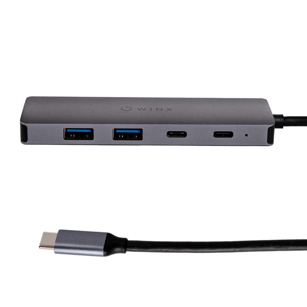 WINX CONNECT Essential 5-IN-1 Type-C Hub | 1X 4K60HZ HDMI | 2X USB3.0 |1X PD100W | 1X TYPE-C HUB