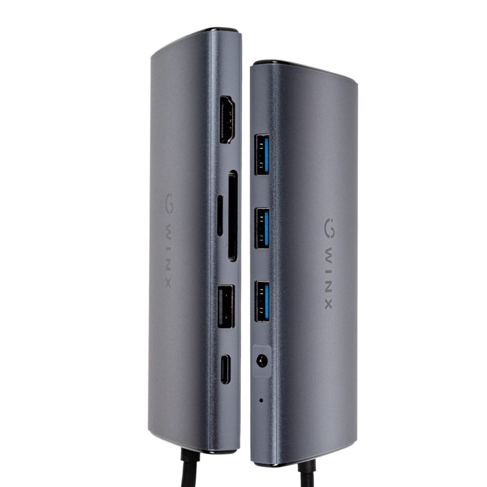 WINX CONNECT Max 11-in-1 Type-C  Hub | 1x 4K30Hz HDMI | 1x VGA | 1x Audio | 3x USB3.0 | 1x USB2.0 | 1x Type-C | 1x PD100W Hub