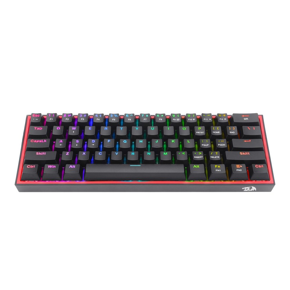 REDRAGON FIZZ Wired Mechanical Keyboard RGB 61Key Design - Black