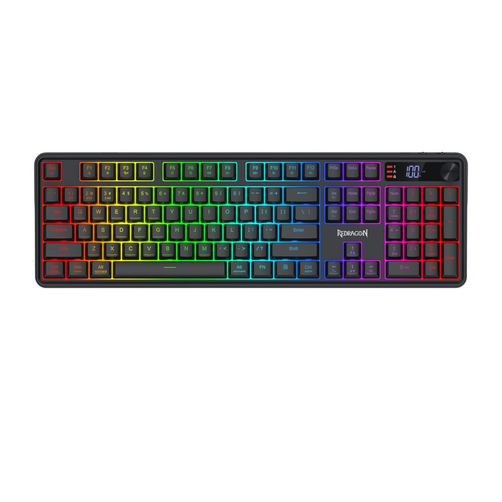 REDRAGON VOLCANO PRO Wireless Membrane Gaming Keyboard - Black