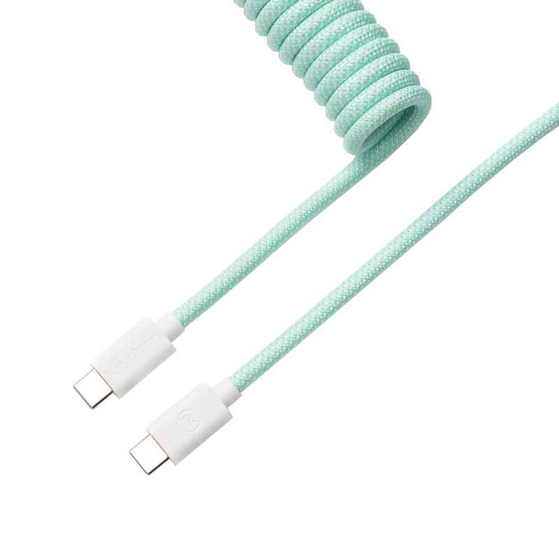 Keychron Coiled Aviator Cable - Mint (Straight)