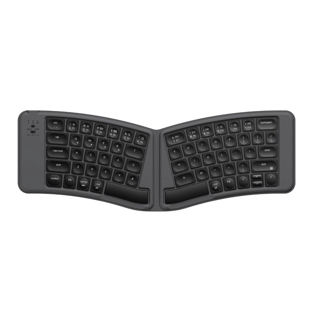 Keychron B11 Pro Ultra-Slim Wireless Foldable Keyboard Alice Layout - Space Gray