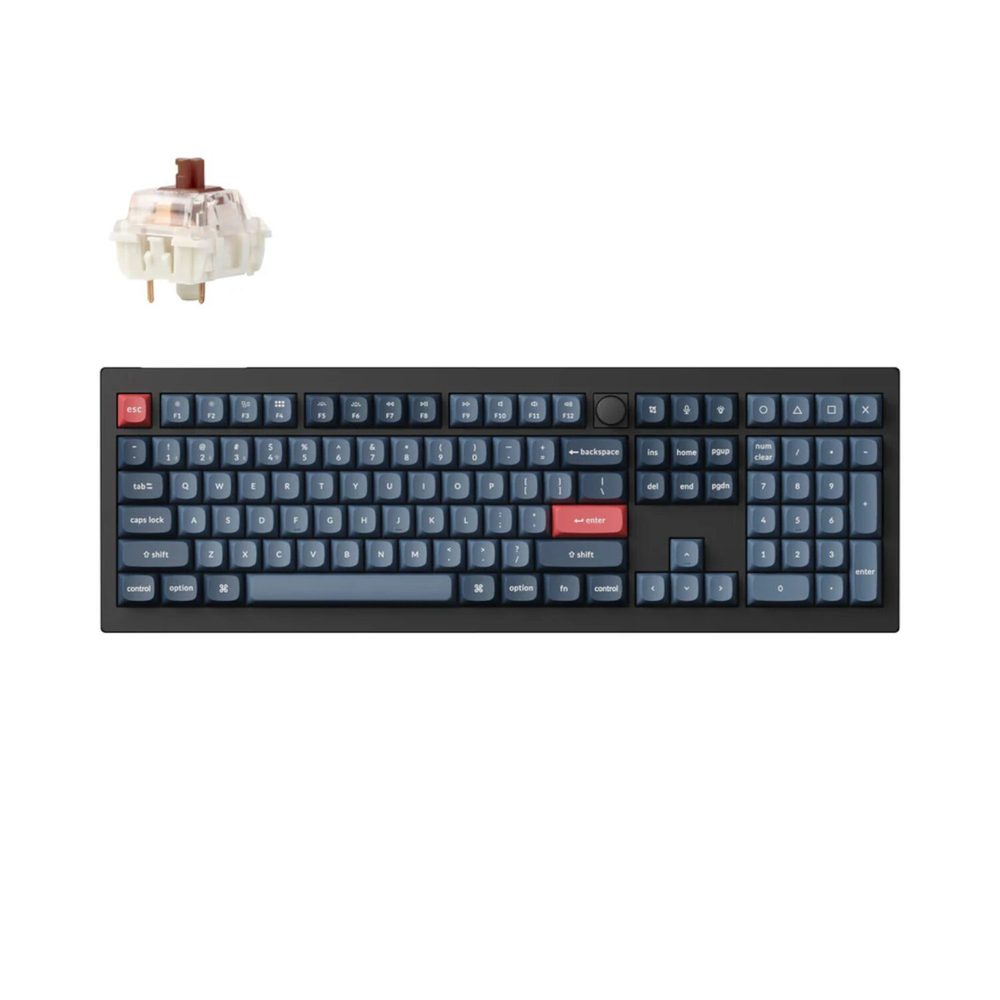 Keychron V6 Max QMK/VIA 100% 1K Brown Switch Hot-Swap Gateron Jupiter RGB Wireless Custom Mechanical Keyboard