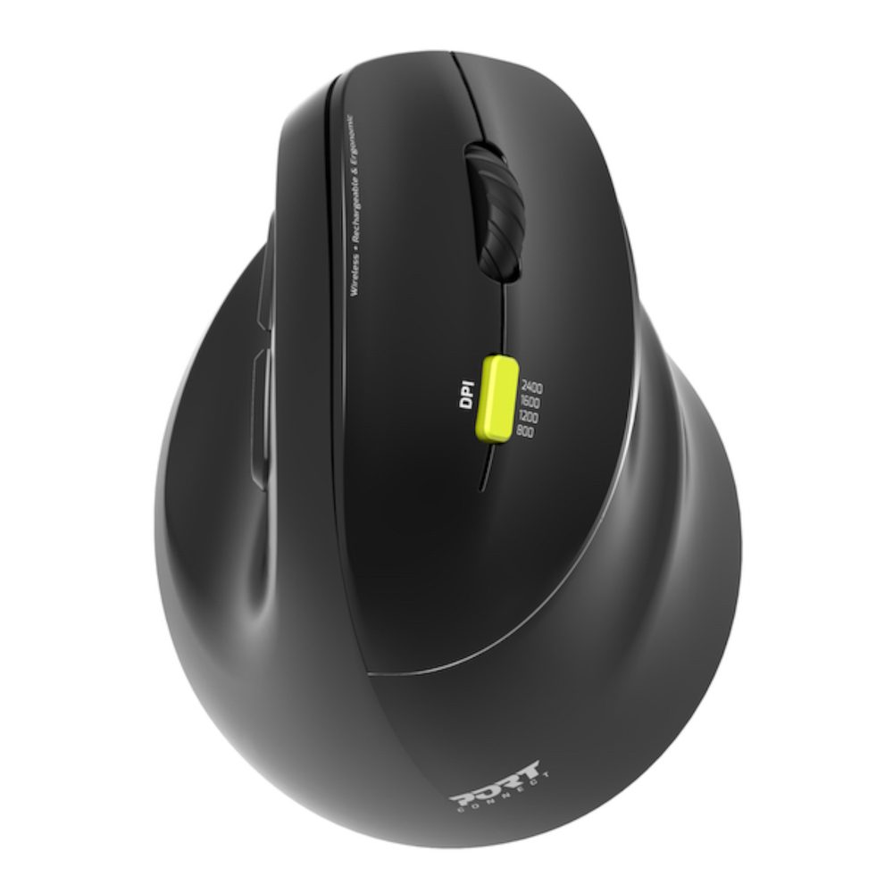 Port Mouse Ergo Rechargable BT & RF Right Black 2 Year Warranty