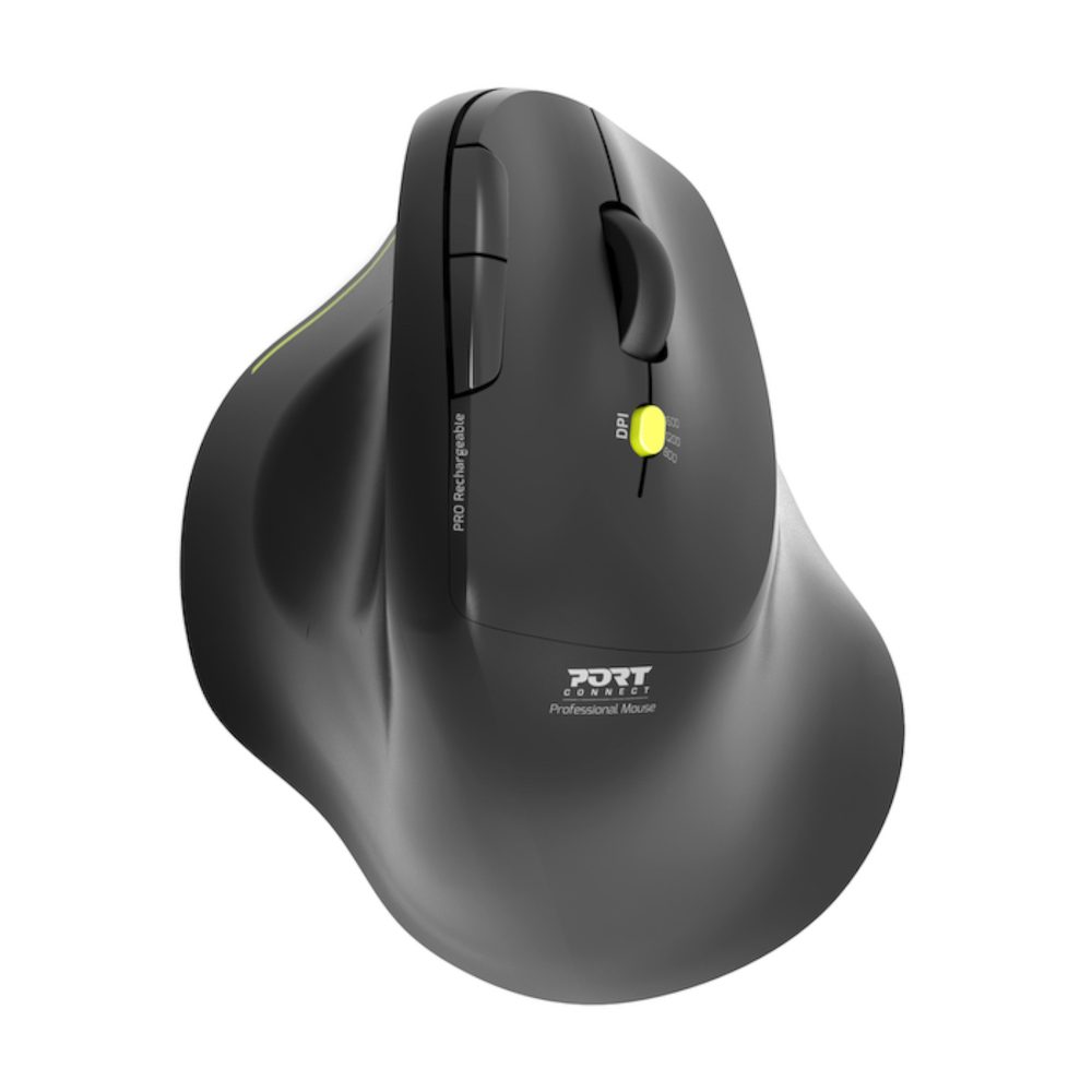 Port Mouse Ergo Soft Rechargable BT & RF Black 3 Year Warranty