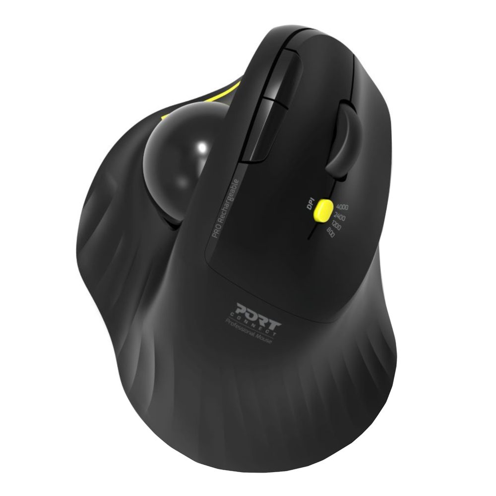 Port Mouse Ergo Trackball Recharchable RF & BT 3 Year Warranty