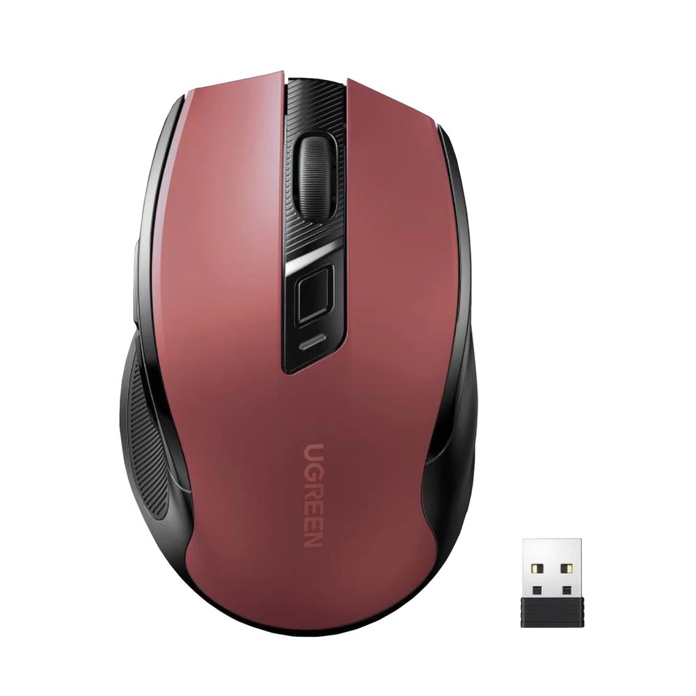 UGREEN Ergonomic Wireless Mouse (2.4G) - Red