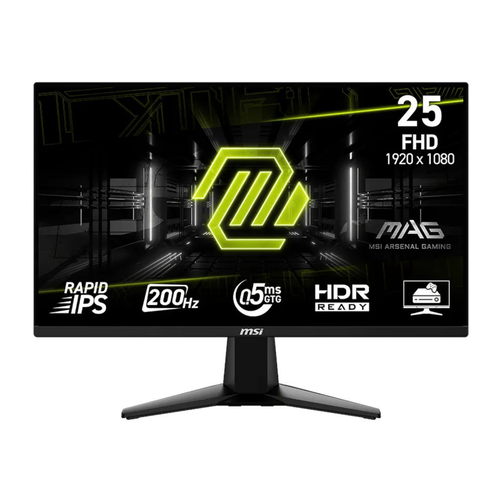 MSI MAG 255F X24 Gaming Monitor 1920x1080 (HD) Rapid IPS 0.5ms 200Hz Adapative Sync