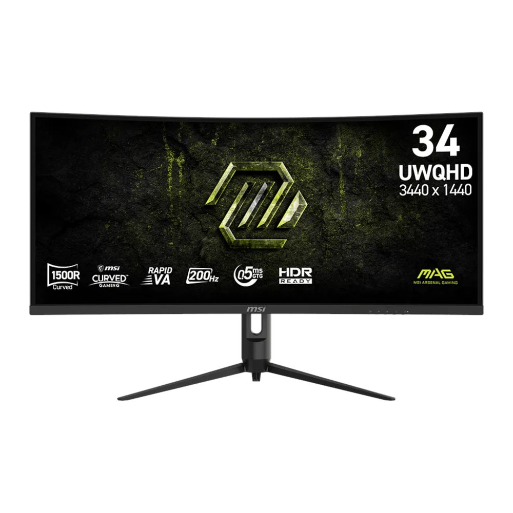 MSI MAG 342CQRF E20 Gaming Monitor 3440x1440 (UWQHD) Rapid VA 0.5ms 200Hz Adapative Sync