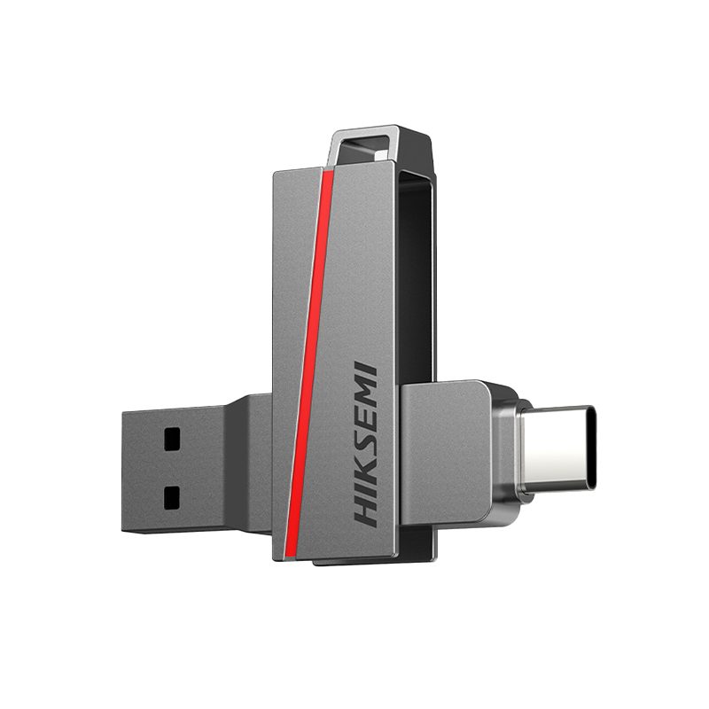 Hiksemi Dual-Slim 32GB USB3.2 + Type-C Flash Drive - Grey
