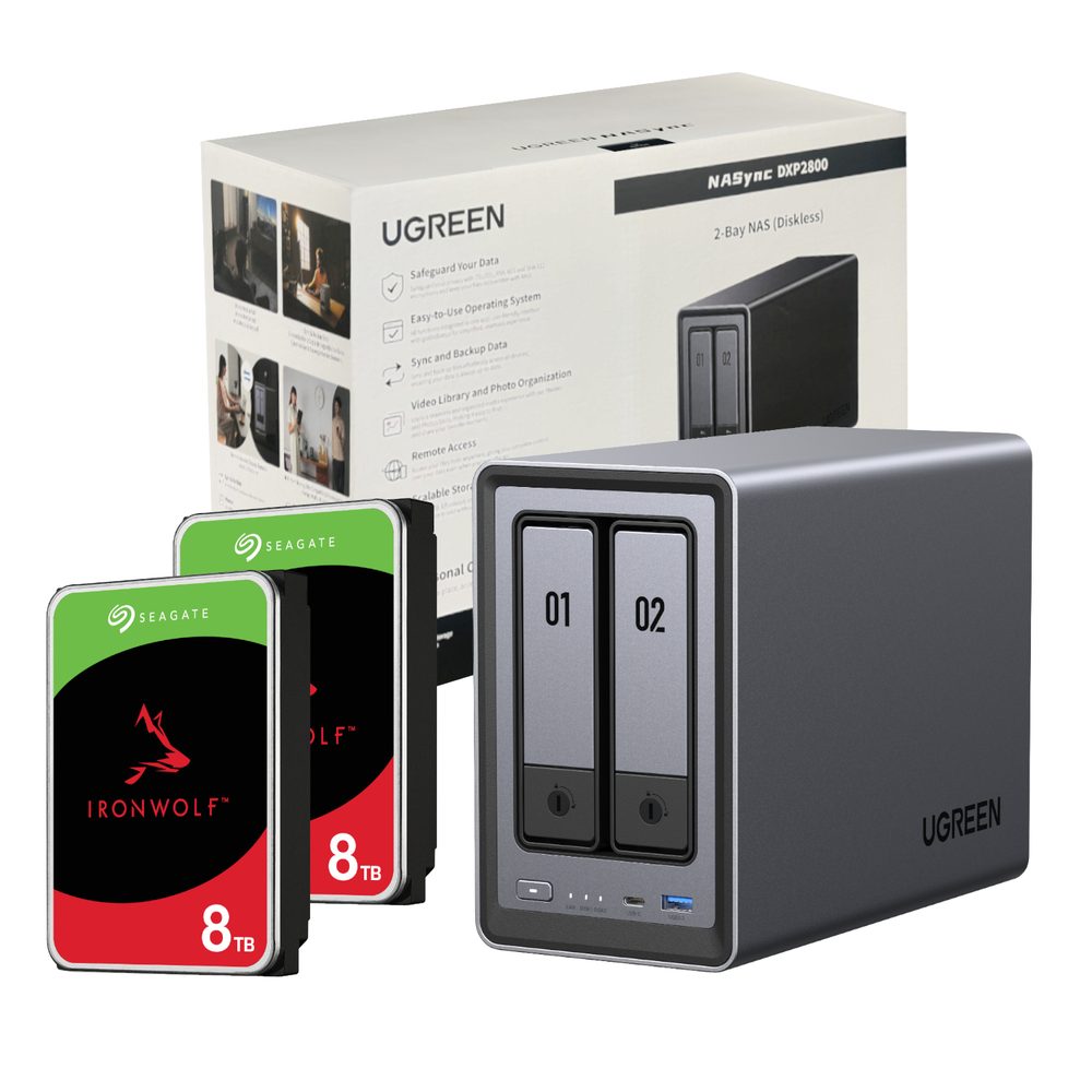 UGREEN DXP2800 16TB 2 Bay NAS 7200rpm
