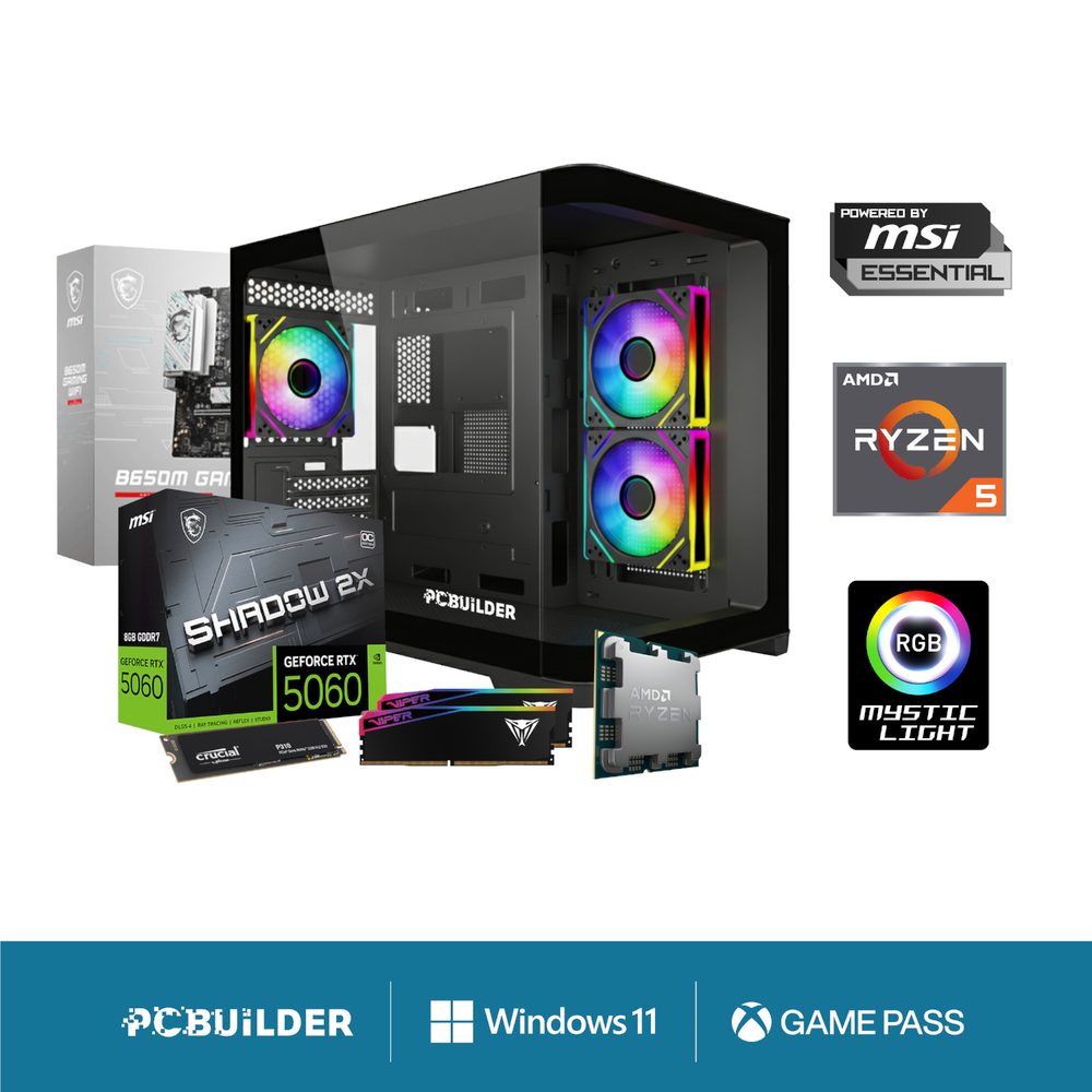 PCBuilder Ryzen 5 7600 SPECIALIST Windows 11 Gaming PC