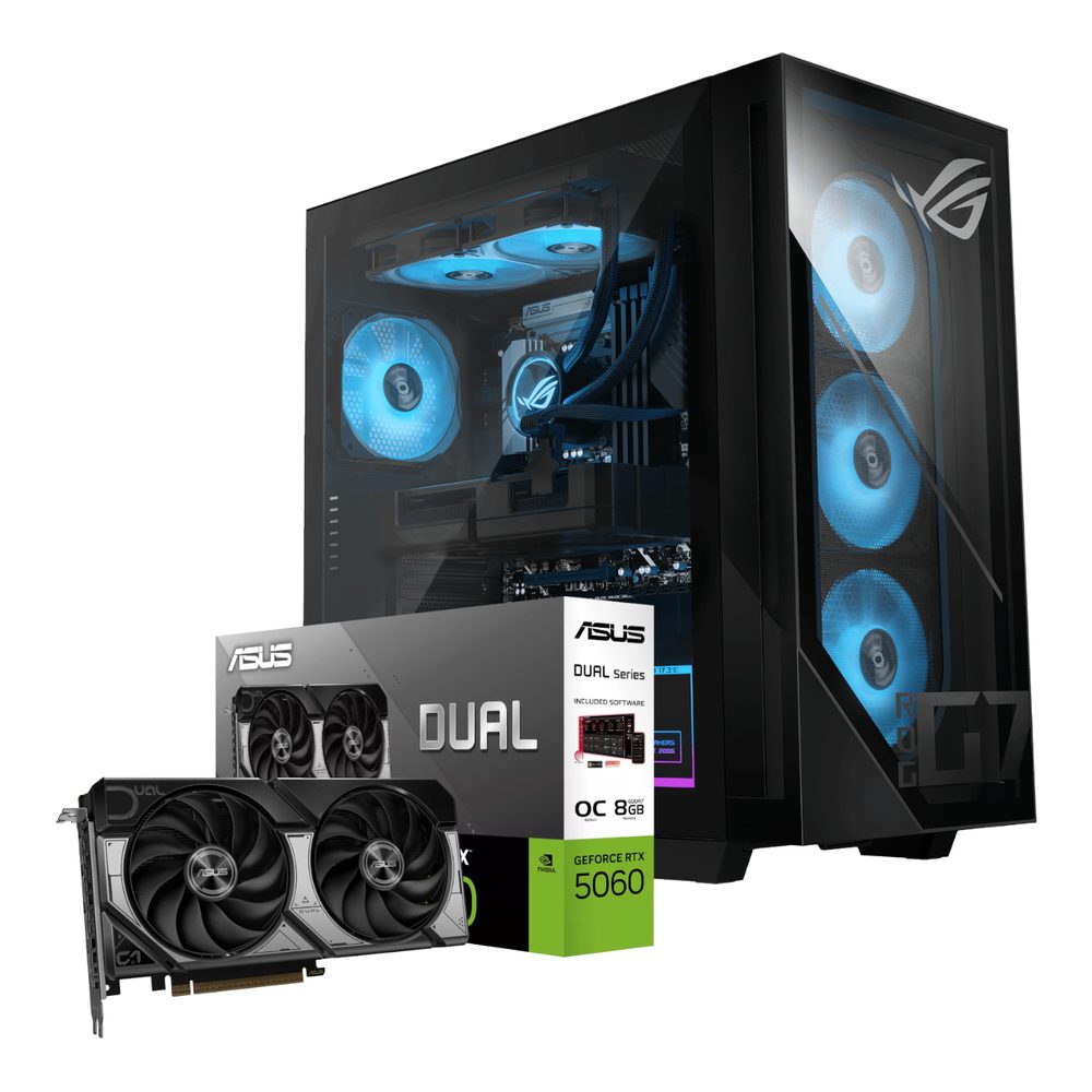 ASUS ROG G700 (2025) | Intel® Core™ Ultra 5 | 16GB DDR5 U-DIMM | 1TB M.2 2280 NVMe™ PCIe® 4.0 SSD | ASUS GF RTX 5060 Dual Graphics | Windows 11 Home PC