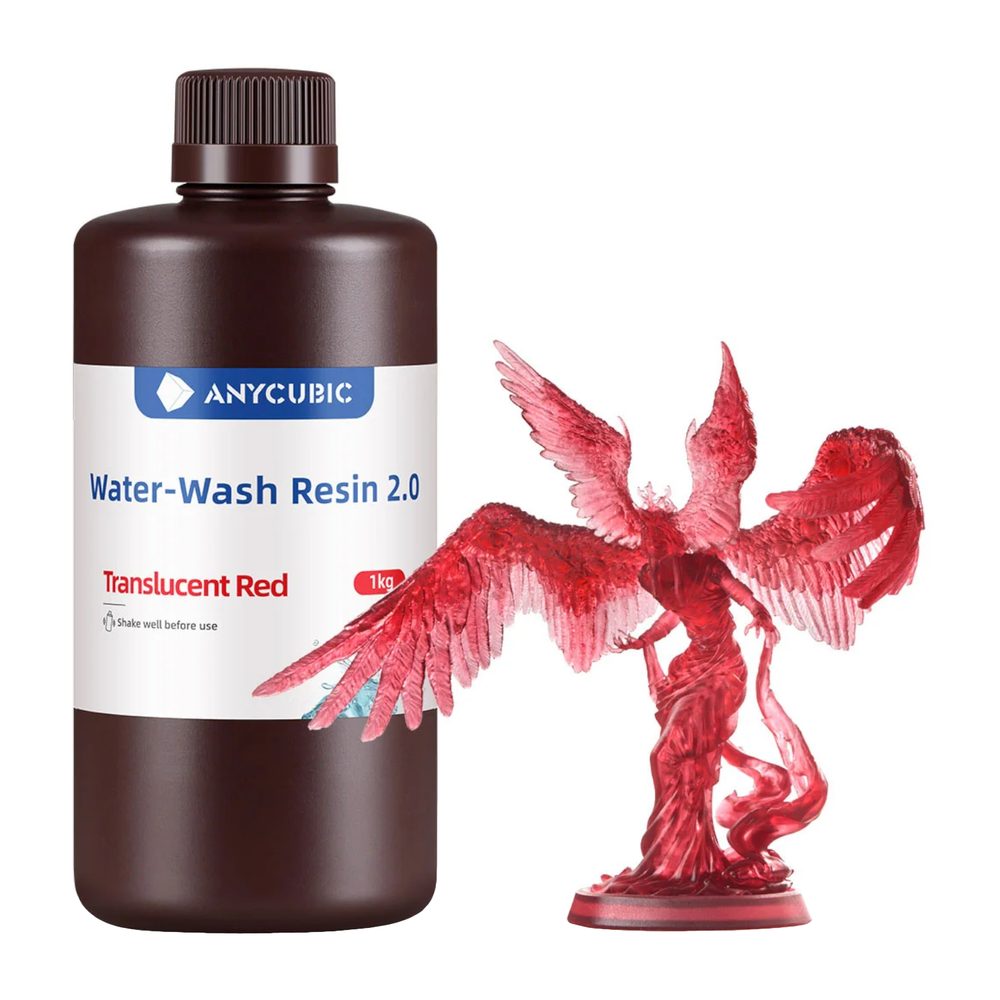Anycubic Water Wash Resin 2 Translucent Red
