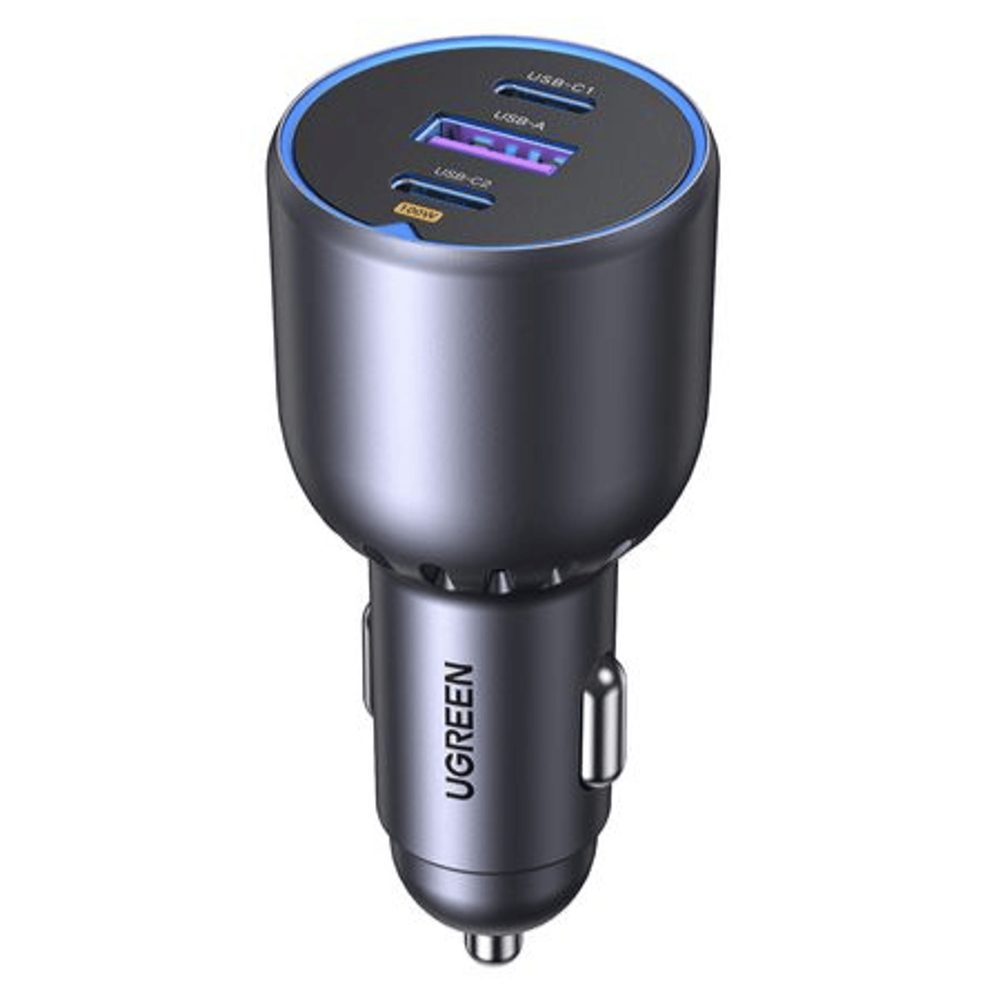 UGREEN 130W 3-Port Fast Car Charger Set