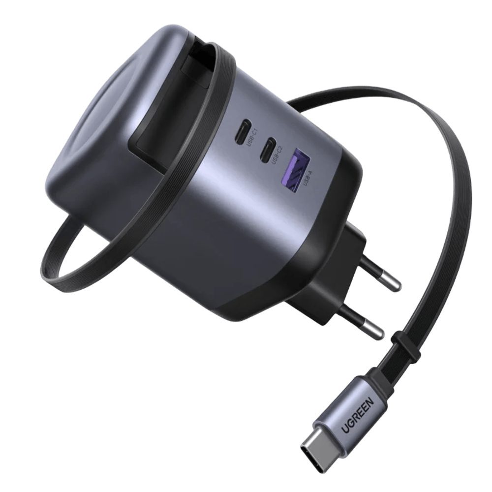 UGREEN 100W GaN Fast Charger with Retractable Cable