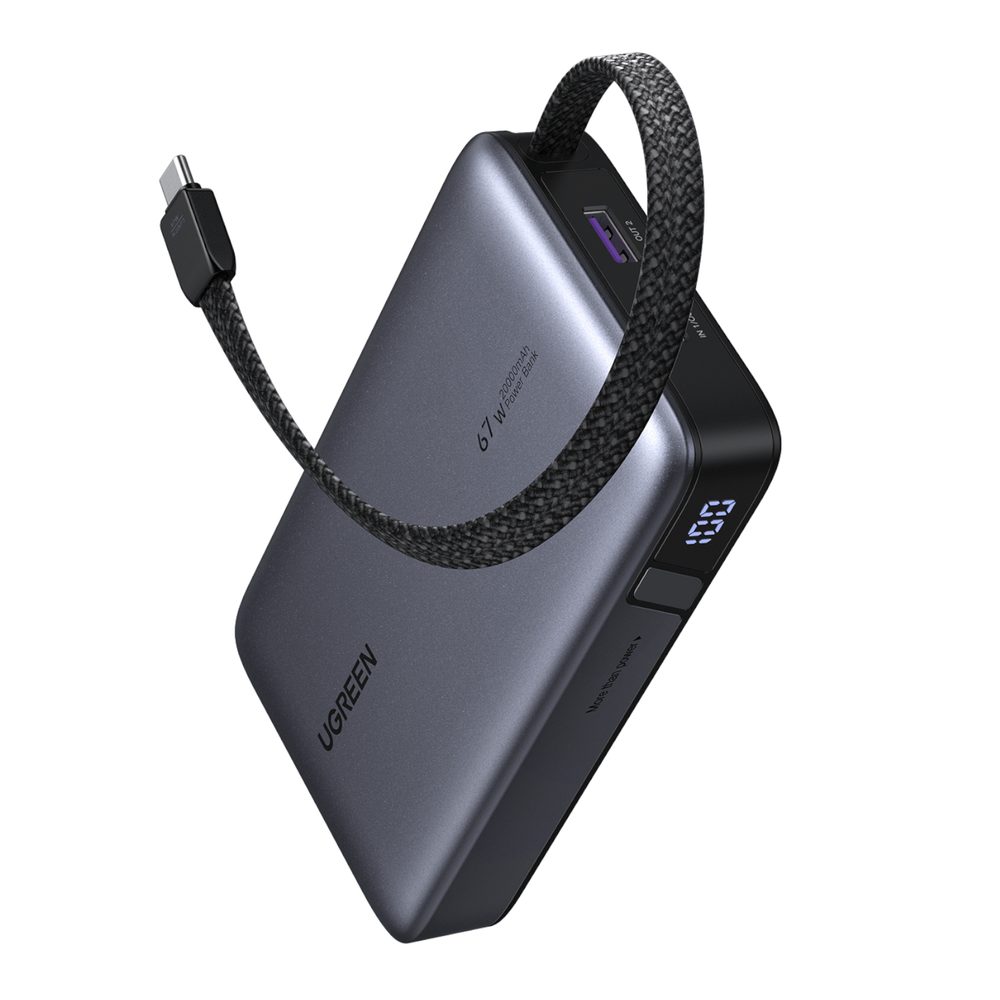 UGREEN 67W Power Bank with Built-in Cable
