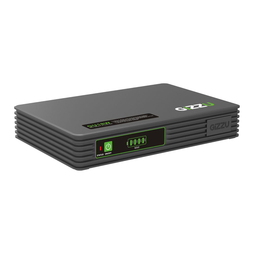 Gizzu 18W 17400mAh/55Wh Mini UPS LifePO4 - Black