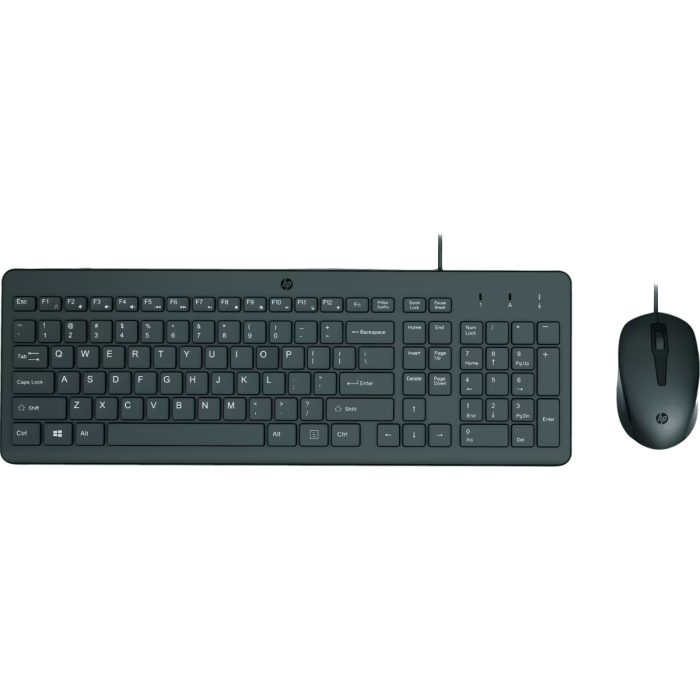 HP 150 Wired Mouse and Keyboard Combo Set English - Black