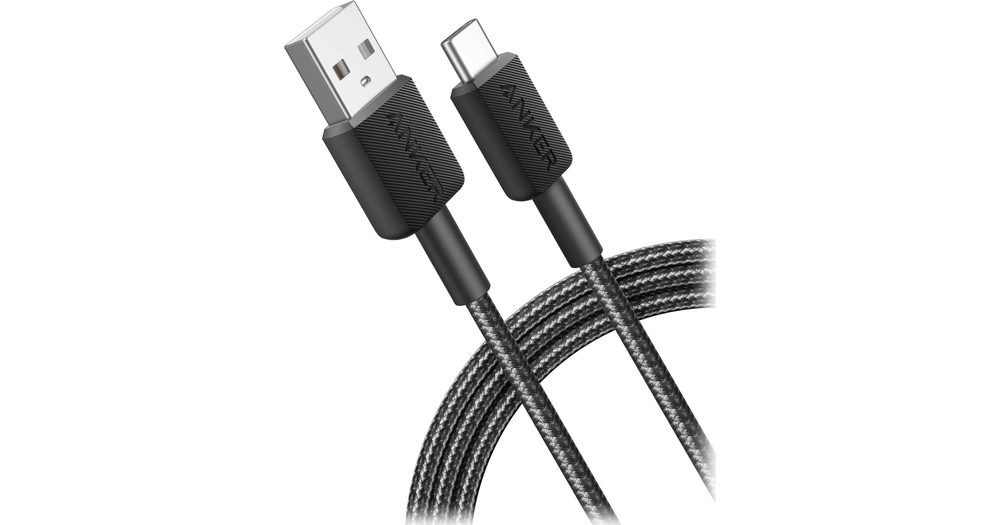 Anker 322 USB Type Braided Cable 0.9m Black Warranty 2 Year