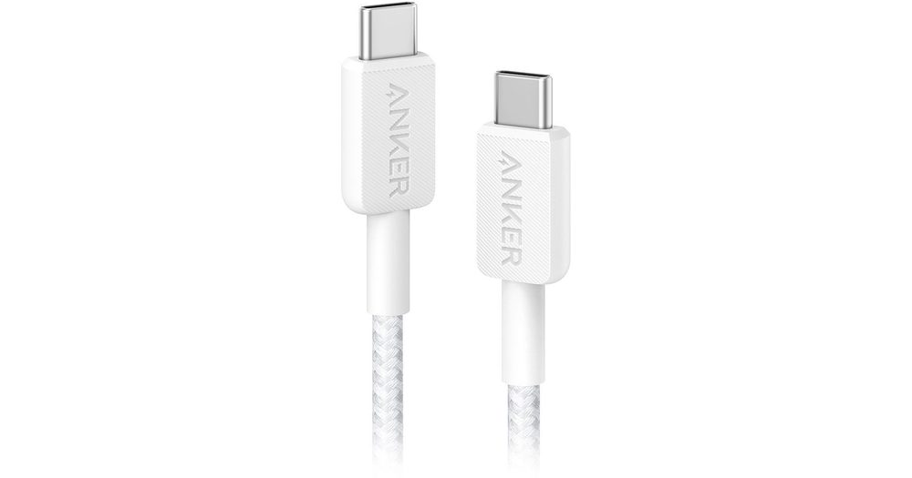 Anker 322 Type C to Type C Braided Cable 1.8m White Warranty 2 Year