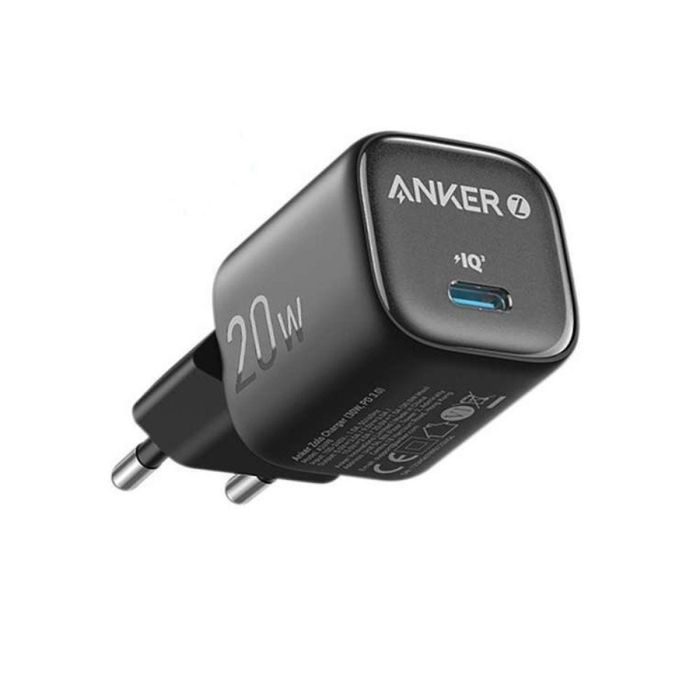 Anker ZOLO 1 Port 20W PD Wall Charger Black Compact GAN II Fast Charging Warranty 18 Month