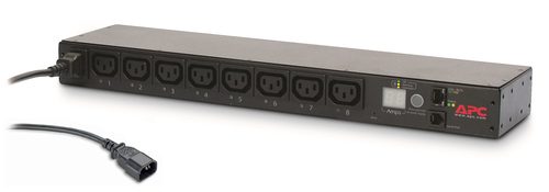 APC Rack PDU, Switched, 1U, 12A/208V, 10A/230V, (8)C13