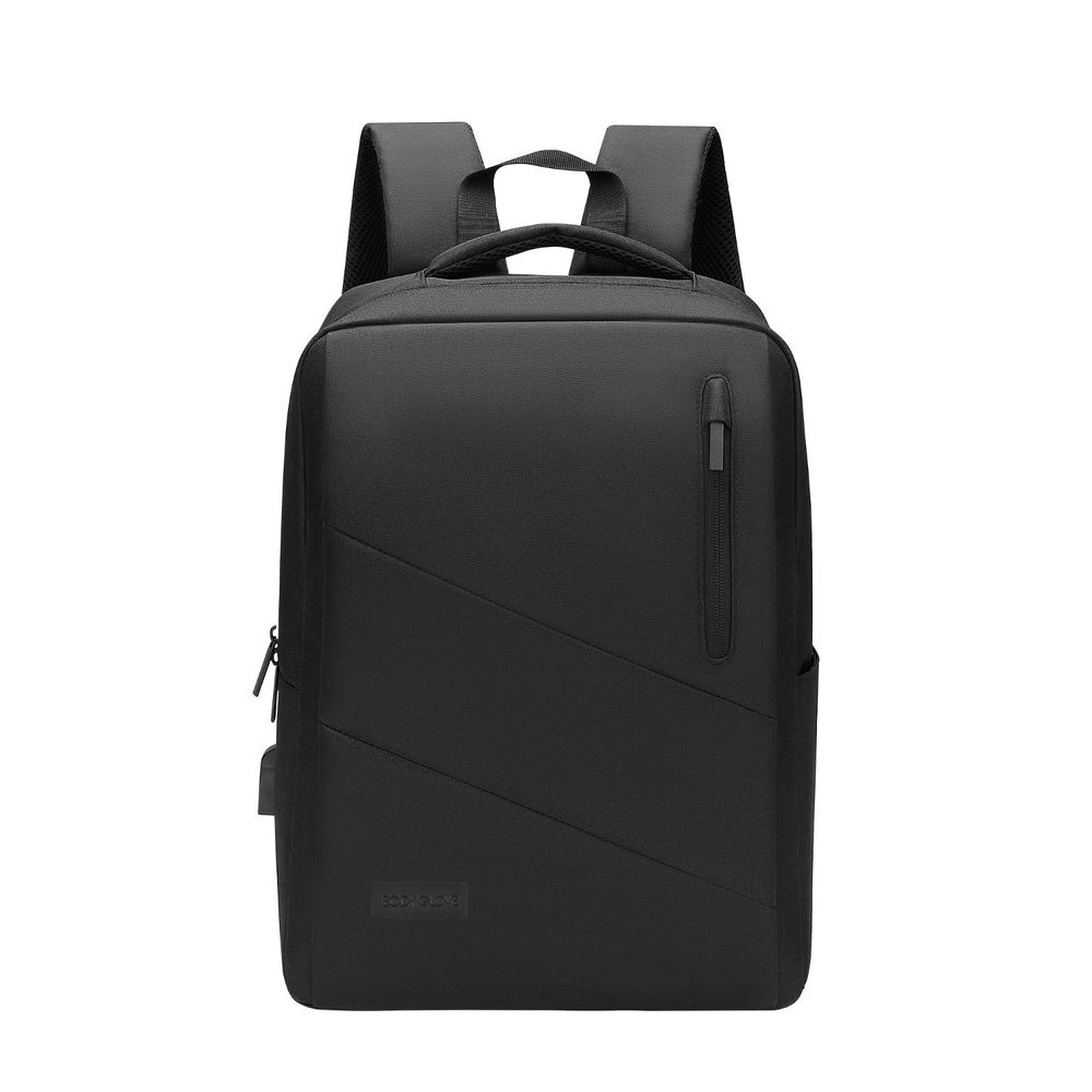Body Glove BodyGlove Recon2 Laptop Backpack - Black up to 15.6" laptop. Built in USB charging port on the outside, durable shoulder strap and handle, side compartment for water bottle, compartment for documents, Middle compartment can hold a tablet and other accessories, front pouch for small items. Warranty 1 Year