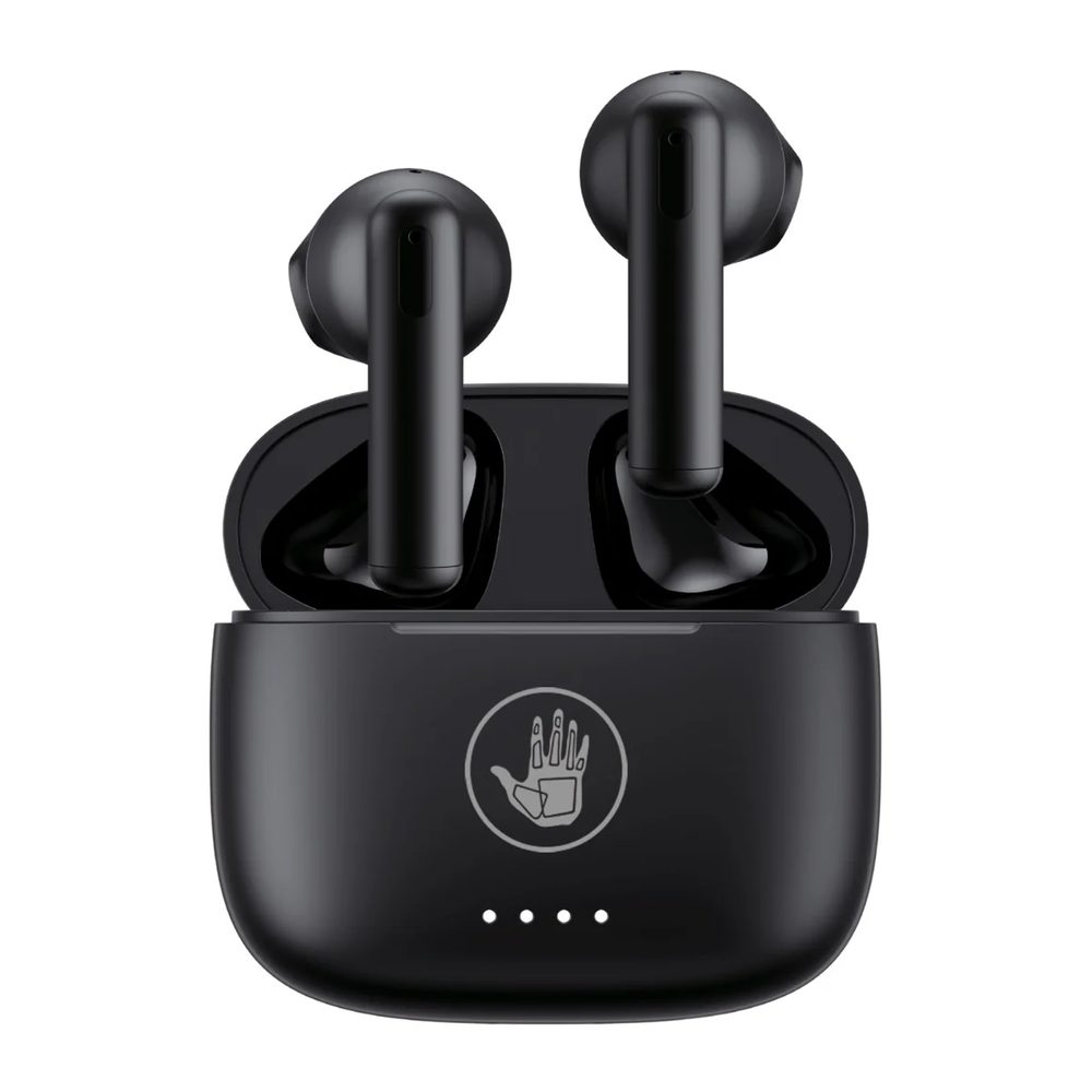 Body Glove PEAK ENC TWS - Black with Environmental Noise Cancellation (ENC). Designed to deliver clear sound while blocking out distractions. Ensures you stay fully immersed in your music or calls. Seamless wireless connectivity and intuitive controls for pure, uninterrupted sound . Features: Play time: 27 hours in total (Volume at 60%). Play time: Earbuds - 6 hours (Volume at 60%). Play time: Case - 15 hours. Talk time: 4 hours. Charge time: Earbuds - 1.5 hours and Case - 2 hours.