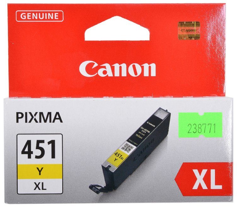 Canon-Ink-CLI-451 XL Y-iP7240/ MG5440/ MG5540/MG5640/ MG6340/MG7140/MG7540/ MX924/ IX6840/ iP8740- Yield 695
