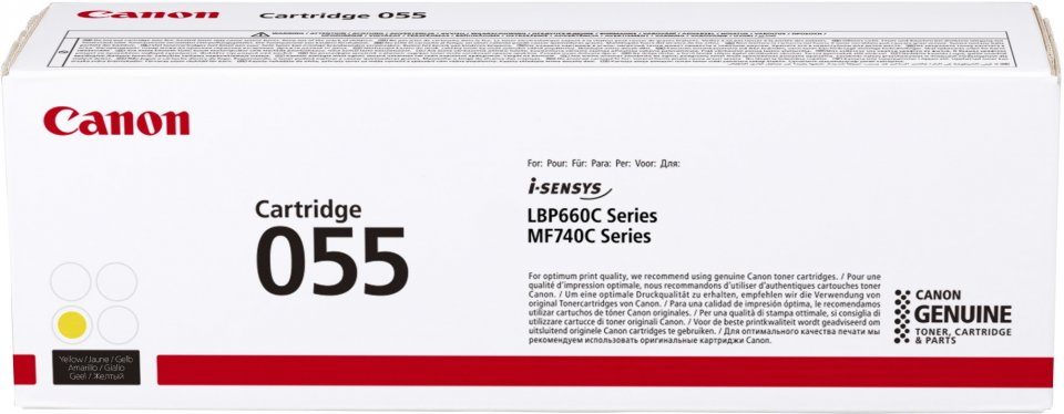 Canon-Toner- CRG 055 Y-LBP663Cdw / LBP664Cx / MF742Cdw / MF744Cdw / MF746Cx - Yield 2 100