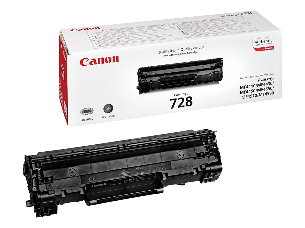 Canon-Toner-CRG 728 BK-L150 / L170 / F410 / MF4410 / MF4430 / MF4450 / MF4550d / MF4550dn / MF4570dn / MF4580DN /MF4370 / MF4750 / MF4780w / MF4870dn / MF4890dw - Yield 2 100