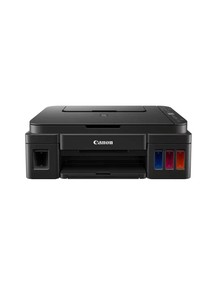 Canon G3410 Megatank continuous ink supply system A4, 3 in 1, Print, Copy, Scan, 4800 x 1200 dpi, 8.8 ipm, 5.0 ipm colour,borderless printing, 100 sheets rear feed. Supports Windows only, USB Only - No MC Cartridge Continuous ink supply system Wireless, 1.2" LCD, Borderless Printing, Uses GI-490 PGBK/C/M/Y. Comes with 1 x GI-490 PGBK yield 6000, 1 x each C/M/Y Yield 7000