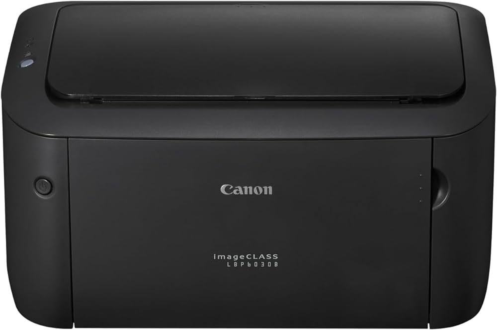 Canon LBP6030B laser technology Mono printer Personal Printer, 18 ppm, 150 Sheet Paper tray, 2400 x 600 dpi.  FPOT 7.8 sec. USB. CRG 725 Starter. (RMPV - 200 - 800)