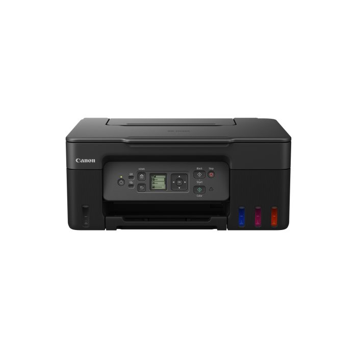Canon G3470 BLACK Megatank continuous ink supply system A4, 3 in 1 WiFi, 1,3" LCD - Continuous ink supply system, 4800 x 1200 dpi, 11 ipm mono, 6.0 ipm colour, Borderless printing, 100 sheets rear feed paper supply, USB, Windows, Chrome and MAC  support .Uses GI-41 PGBK/C/MY. Print Banners up to 1.2m User replaceable maintenance cartridge - MC-GO4. Comes with GI-41 PGBK yield 6000, 1 x each C/M/Y Yield 7700