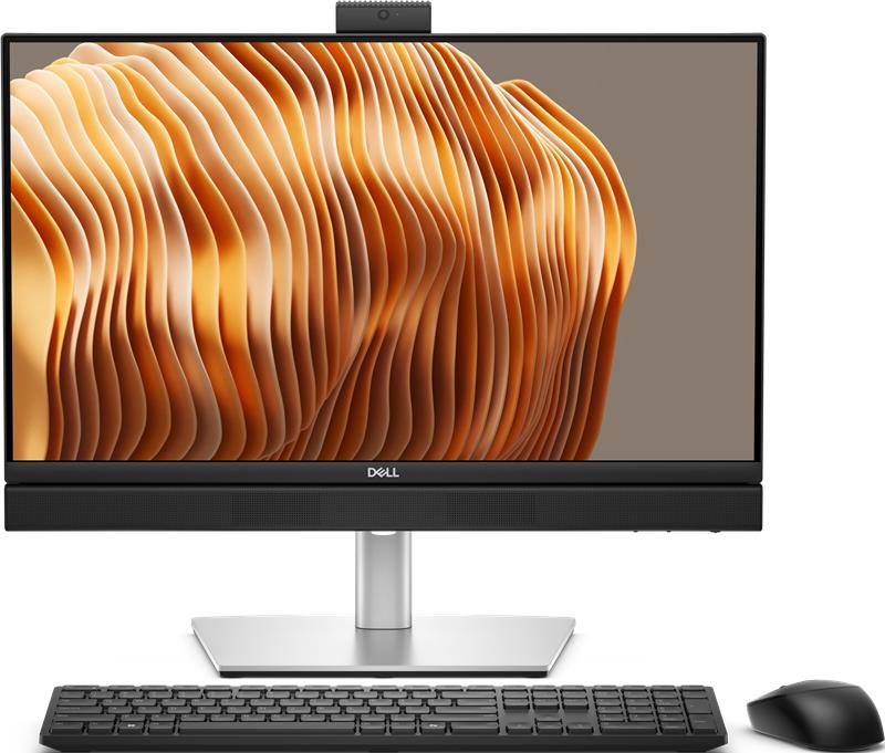 Dell Pro 24 All-in-One Plus QB24250 Intel Core Ultra 7 265  (13 TOPS NPU, 20 cores, up to 5.3GHz) 16GB: 1 x 16 GB, DDR5, up to 5600 MT/s, non-ECC 512 GB SSD, TLC Integrated Graphics Height Adjustable Stand Intel Wi-Fi 6E AX211, 2x2, 802.11ax, Bluetooth Wireless Card 23.8", Non-Touch, FHD, 100Hz Dell Pro Keyboard and Mouse - KM5221W - US International (QWERTY) - Black 160W PSU Windows 11 Pro 3Yr ProSupport Warranty
