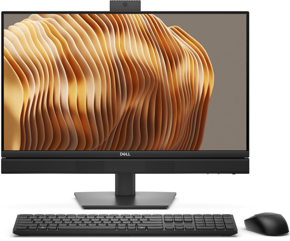 Dell Pro 24 All-in-One QC24251 Intel Core Ultra 5 235T (13 TOPS NPU, 14 cores, up to 5.0GHz) 16GB: 1 x 16GB, DDR5, up to 5600 MT/s, non-ECC 512 GB SSD Integrated Graphics Height Adjustable Stand Intel Wi-Fi 6E AX211, 2x2, 802.11ax, Bluetooth Wireless Card 23.8", Non-Touch, FHD, 100Hz Dell Pro Keyboard and Mouse - KM5221W - US International (QWERTY) - Black 130W PSU Windows 11 Pro 3Yr ProSupport Warranty
