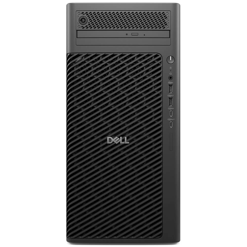 Dell Pro Max Tower T2 Intel Core Ultra 7 265 (20 cores, up to 5.3 GHz, 65 W), 32GB: 2 x 16 GB, DDR5, 5600 MT/s, non-ECC, Dell Pro Max Tower T2 with 360W PSU, 4 mDP to DP Adapter, Standard CPU Air Cooler, 1TB SSD TLC, Network card Intel i226 Network Card Full-Height, System Power Cord C13 (Red Top Plug)), Dell Wired Keyboard - KB216 - US International (QWERTY) - Black, Dell Optical Mouse-Black, 360W Platinum Regulatory Label EMEA, Windows 11 Pro, 3 Year ProSupport Plus Warranty.