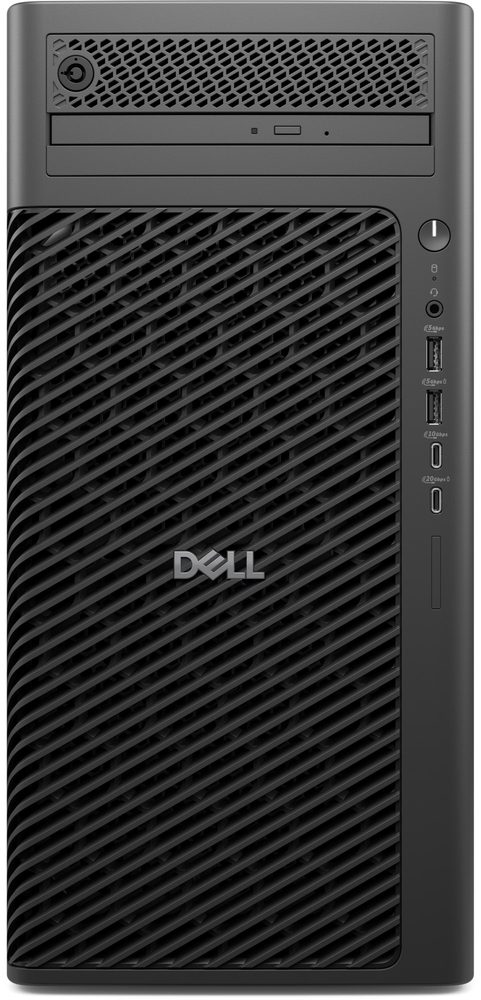 Dell Pro Max Tower T2  Intel CoreUltra 7 265K (20 cores, up to 5.5 GHz, 125 W), 16GB: 2 x 8 GB, DDR5, 5600 MT/s, Dell Pro Max Tower T2 with 360W (80 Plus Platinum) PSU, 4 mDP to DP adapter, Standard CPU Air Cooler, 512GB SSD M.2 2280 TLC PCIe Gen4 SED Ready,Intel Integrated Graphics,Internal M.2 SSD Boot + Optional Internal M.2 SSD + cables for 3.5" internal SATA, Network card Intel i226 Network Card Full-Height, 8x DVD+/-RW 9.5mm RAM ODD, Windows 11 Pro, 3 Year ProSupport Plus KYHD Warranty.