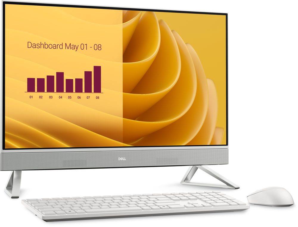 Dell 24 AIO EC27250 25/06/2025:Intel Core 7-150U (12MB cache, up to 5.4 GHz), 27" FHD Touch (1920x1080), 16G 5200MT/s DDR5, 1TB SSD PCIe NVMe M.2, Intel Grapphics, Camera & Mic 5MP IR Tilt Cam,Intel Dual Band Wireless AX211+ Bluetooth, Operating System Win 11 Pro,Service 3Y ProSpt, Colour Pearl White
