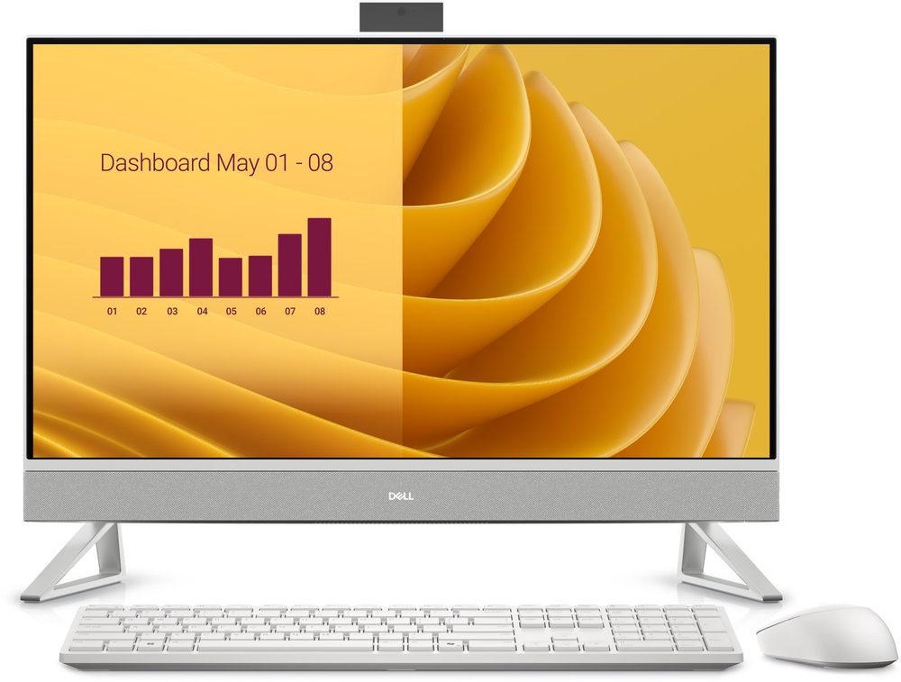 Dell 27 AIO EC27250 25/06/2025:Intel Core 7-150U (12MB cache, up to 5.4 GHz),27" FHD TOUCH (1920x1080), 16GB 5200MT/s DDR5, 1TB SSD PCIe NVMe M.2, NVIDIA GeForce MX570A with 2GB GDDR6 graphics memory, Camera & Microphone 5MP IR Tilt Camera, Intel Dual Band Wireless AX211+ Bluetooth, Dell KM5221W Wireless Keyboard and Mouse, Power Supply 90W,Operating System Windows 11 Pro, Service 3 Year ProSupport, Colour Pearl White