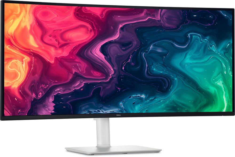 Dell 34 Plus WQHD USB-C Curved Monitor, WQHD (3440 x 1440), Stand Adjustments:Height, Slant, Tilt, AMD FreeSyncTM Premium, 120 Hz, Maximum Adjustable Height:5.12", AntiGlare, 300 cd/m2 Brightness, Speaker,